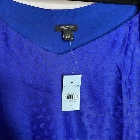 NWT Ann Taylor Petite Puff Sleeve V-Neck Top XLP - Picture 8 of 11